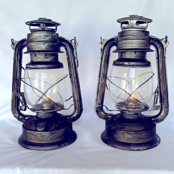 NWOT 2 Pack Vintage Style Halloween Lantern Decoration Prop - Picture 4 of 12